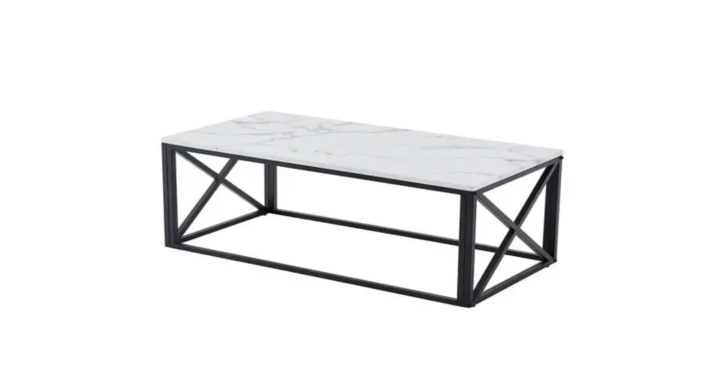 Gojane W24736497lwy 43.3 Inch Marble Color Top Rectangle Mdf Wood Modern Sturdy Coffee Table User Manual