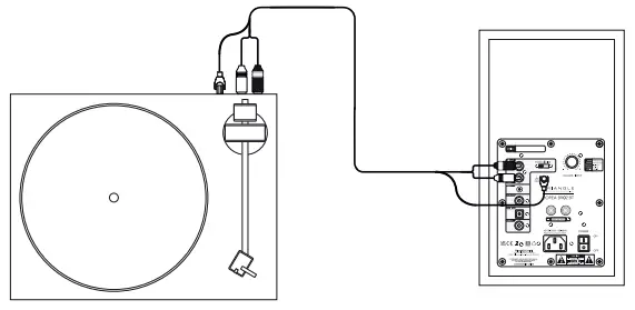 TRIANGLE BR03BT Wireless Bluetooth Bookshelf Speakers - turntable