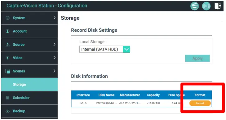 Lumens LC100 Capture Vision System - Hard drive setting
