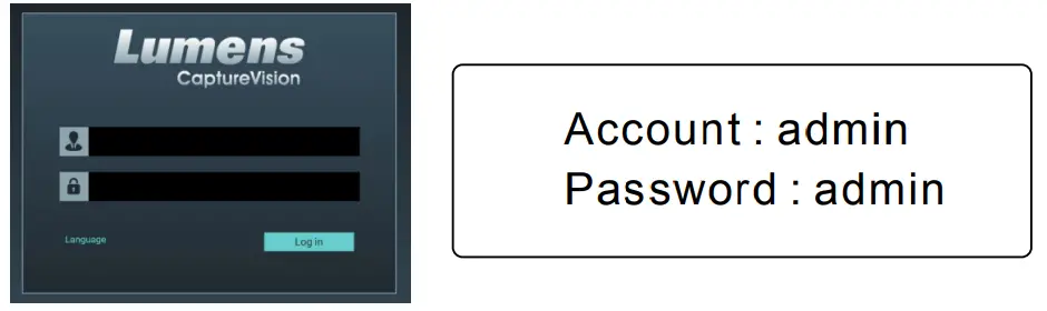 Lumens LC100 Capture Vision System - password to log in