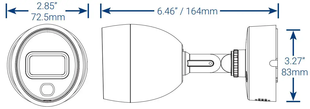 LOREX 4K Ultra HD Active Deterrence Security Camera - Dimensions