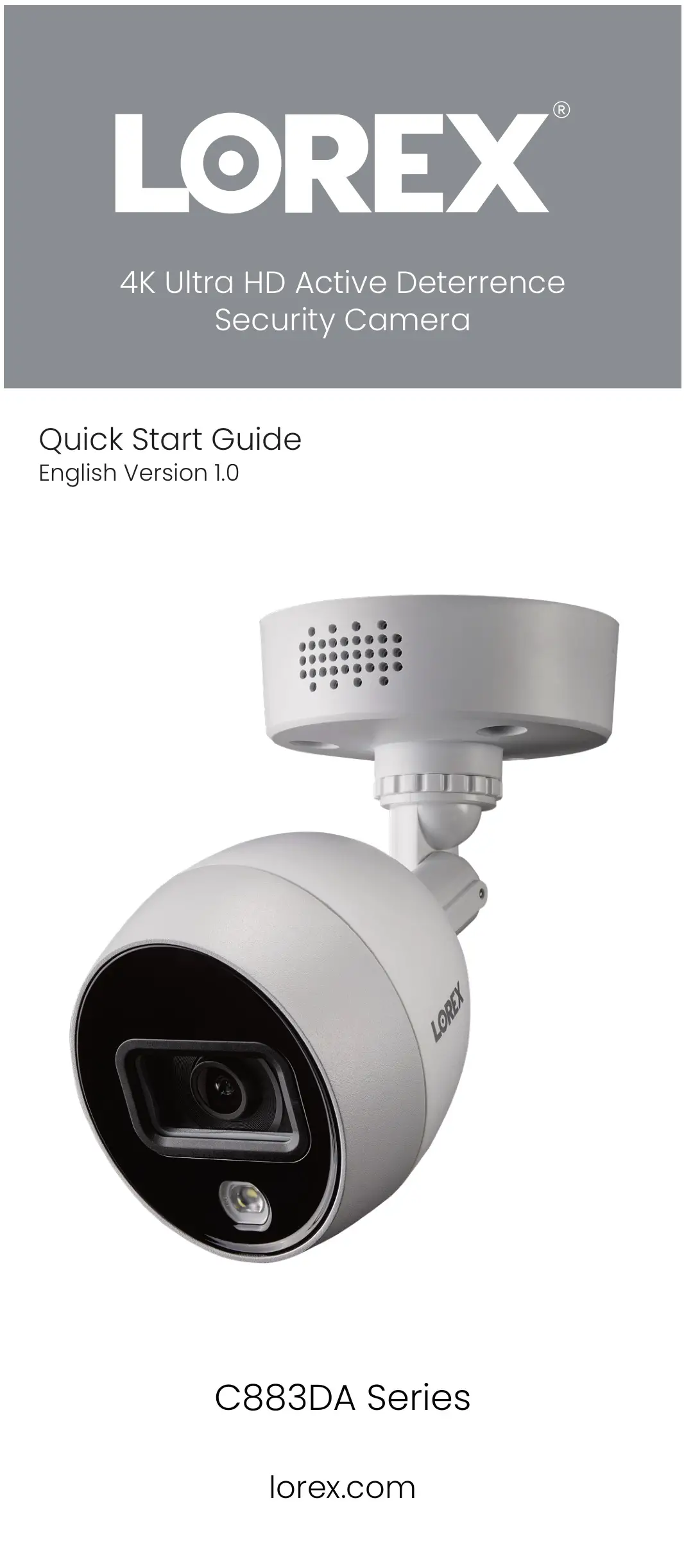 LOREX 4K Ultra HD Active Deterrence Security Camera User Guide