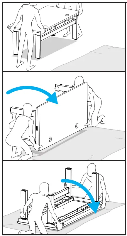 UPLIFT DESK FRM682 V2-Commercial 4-Leg Standing Desk Foot - Step 1