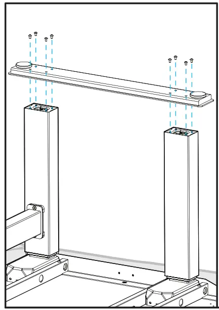 UPLIFT DESK FRM682 V2-Commercial 4-Leg Standing Desk Foot - Step 3