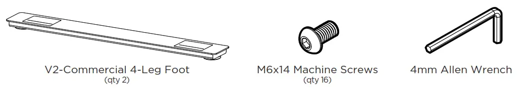 UPLIFT DESK FRM682 V2-Commercial 4-Leg Standing Desk Foot