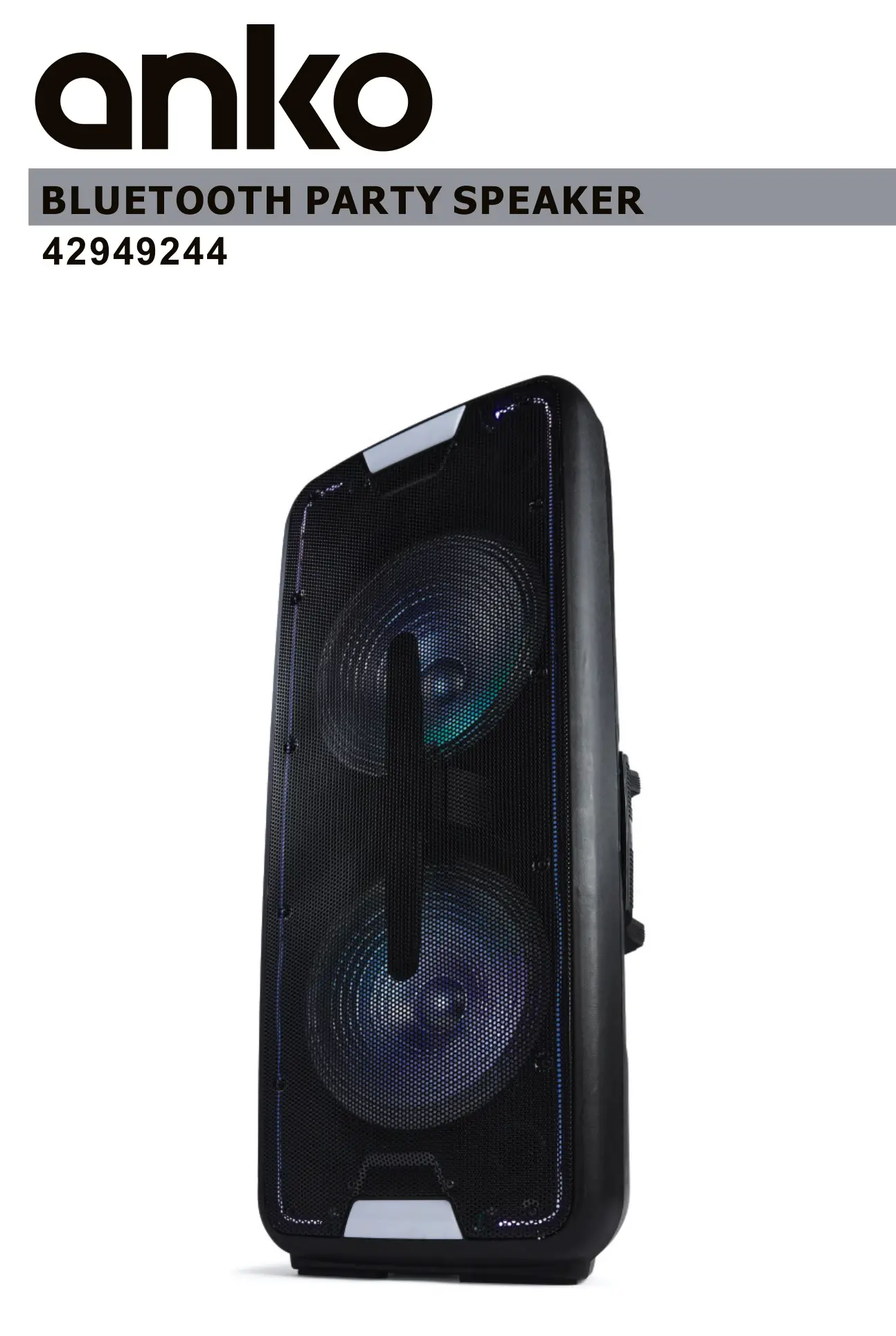 anko 42949244 BLUETOOTH PARTY SPEAKER User Guide