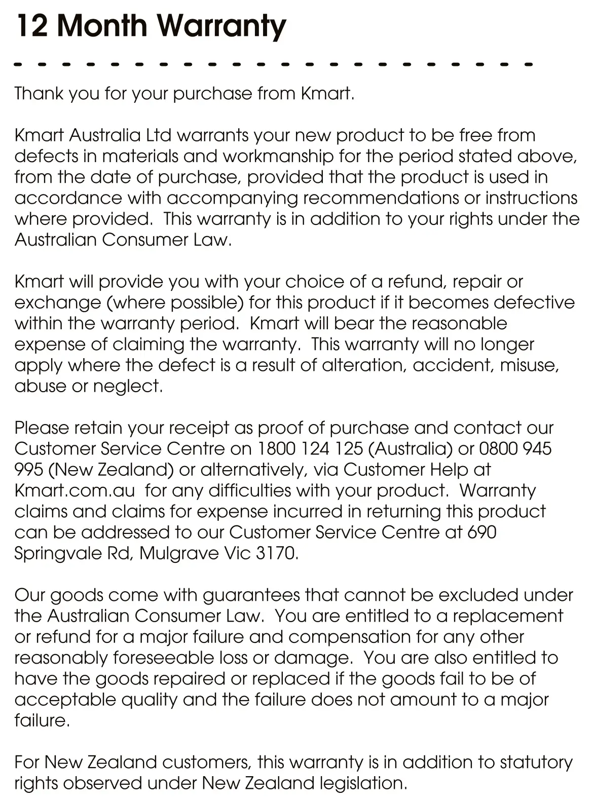 anko 42949244 BLUETOOTH PARTY SPEAKER - Warranty