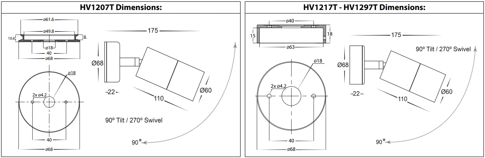 havit HV1207MR16T Adjustable LED Wall Pillar Light - fig 1