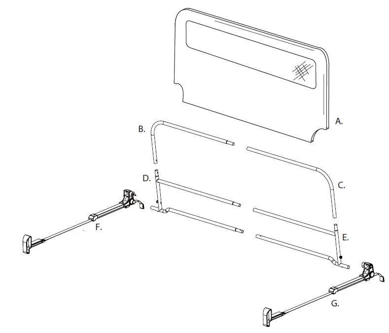 Regalo 2020 Swing Down Bed Rail 01