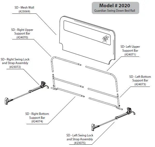 Regalo 2020 Swing Down Bed Rail 14