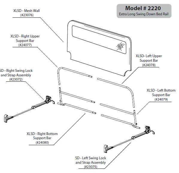 Regalo 2020 Swing Down Bed Rail 15