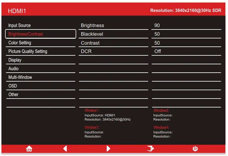 electriQ 49 LED Monitor - BRIGHTNESS