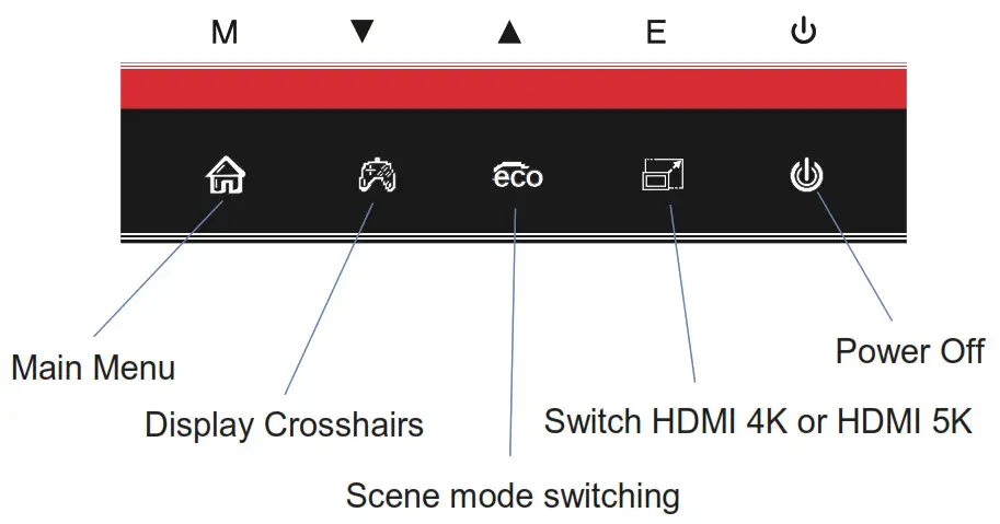 electriQ 49 LED Monitor -SHORTCUT BUTTONS