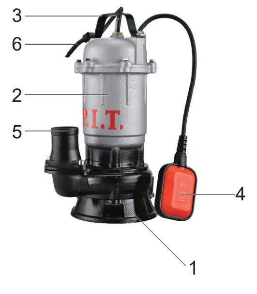 PIT PSW1100-W2 Fecal pump, 1100 W-1