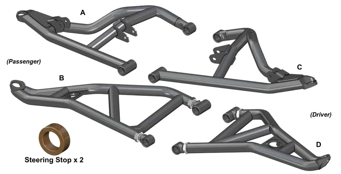 SUPERATV XP 1000 Forward Offset Front High Clearance A Arms