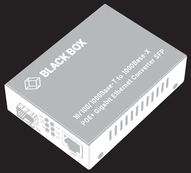 BLACK BOX LGC215A-R2 10-100-1000BT To 1000bx Poe+ Gb Media Converter-fig1
