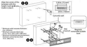 FIG 21 Installing on a solid concrete or concrete