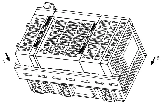 invt AX7 Series CPU Module - Structureal dimensions 15
