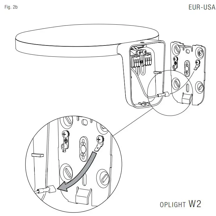 FLOS F4682009 Oplight W2 LED Dimmable Wall Lamp Instruction Manual - Fig. 2b