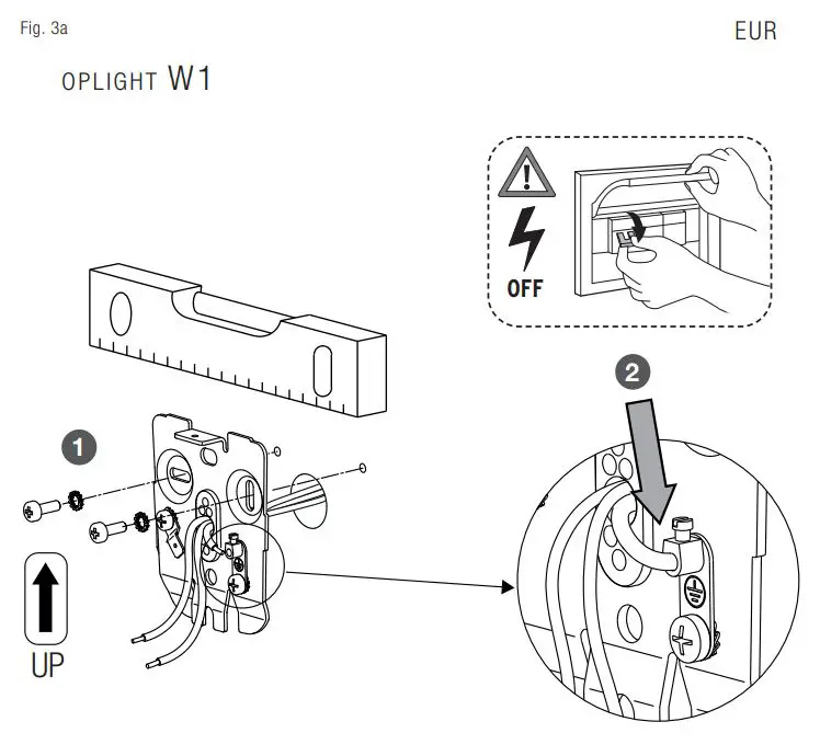 FLOS F4682009 Oplight W2 LED Dimmable Wall Lamp Instruction Manual - Fig. 3a