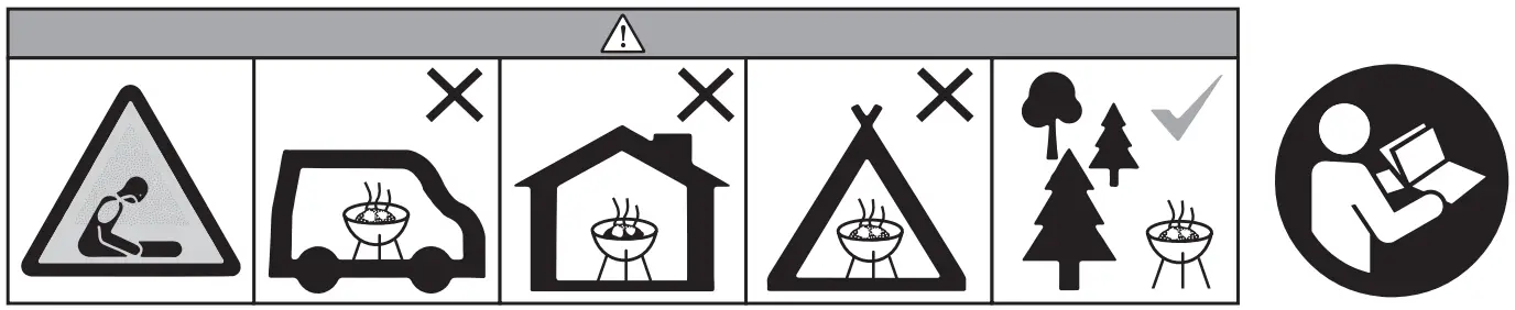 VAGGAN X85 0000090 Round Charcoal Barbecue - icon