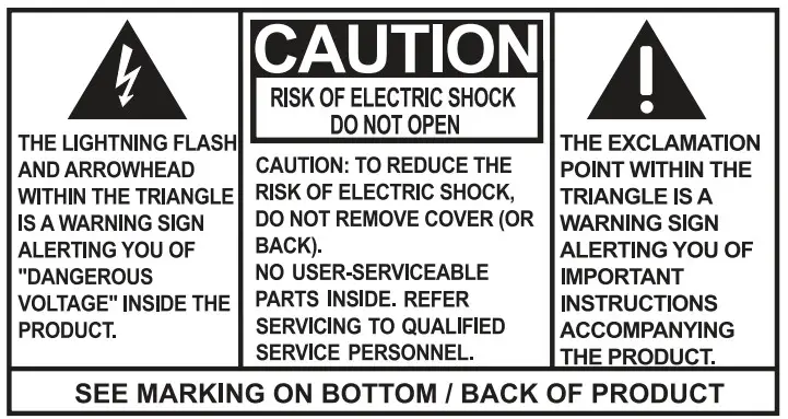 RCA RCD20 Clock Radio - warning