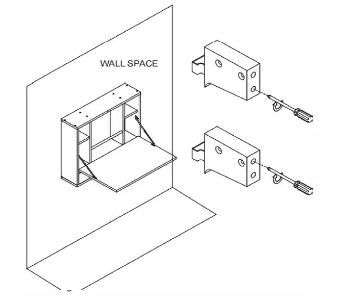 UNBRANDED CX823FK-WAL 23.5 Inch Walnut-Rectangular-1-Drawer-Floating-Desk-FIG- (15)