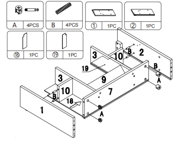 UNBRANDED CX823FK-WAL 23.5 Inch Walnut-Rectangular-1-Drawer-Floating-Desk-FIG- (5)