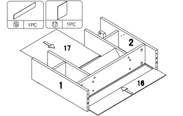 UNBRANDED CX823FK-WAL 23.5 Inch Walnut-Rectangular-1-Drawer-Floating-Desk-FIG- (6)