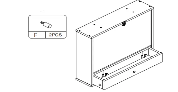UNBRANDED CX823FK-WAL 23.5 Inch Walnut-Rectangular-1-Drawer-Floating-Desk-FIG- (9)
