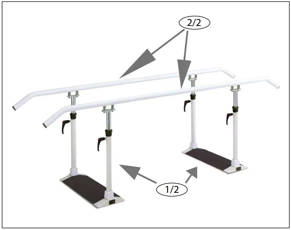 SPORT TEC 260218 Folding Parallel Bars Easy Click - 3