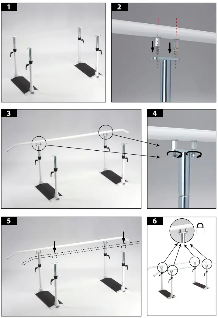 SPORT TEC 260218 Folding Parallel Bars Easy Click - 7