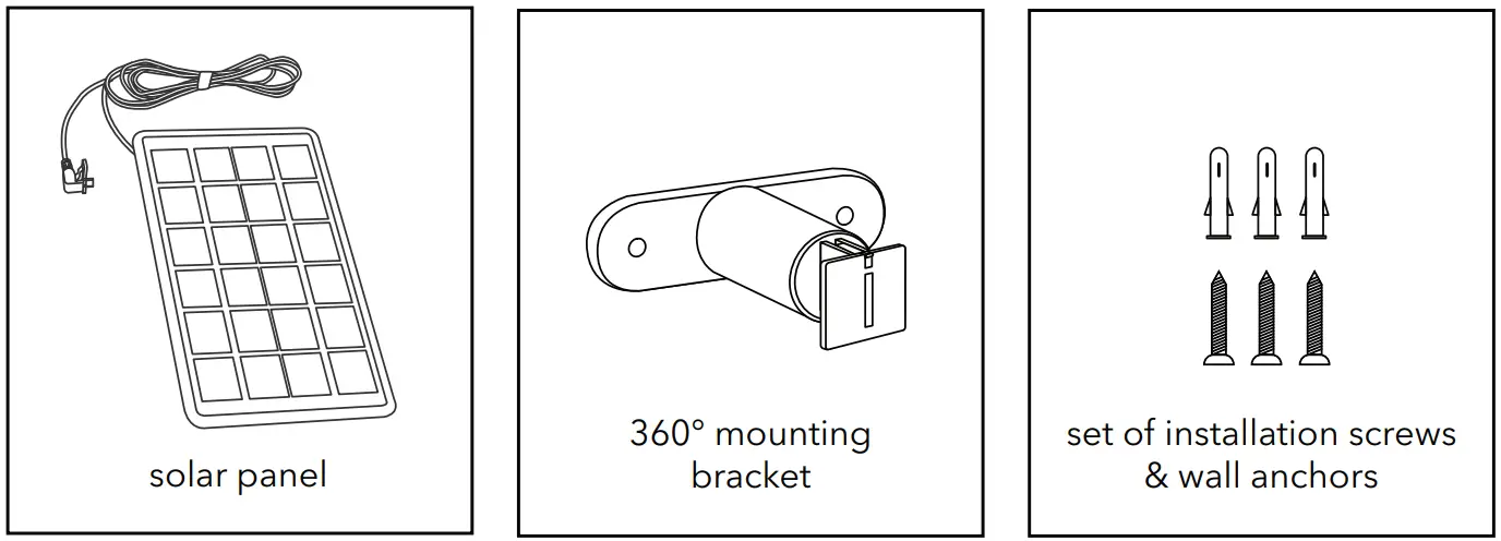 WASSERSTEIN Wyze Cam Outdoor Solar Panel - In the Box