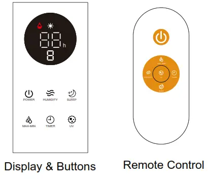 YOKEKON YK MH 2118 Large Humidifiers - Remote Control