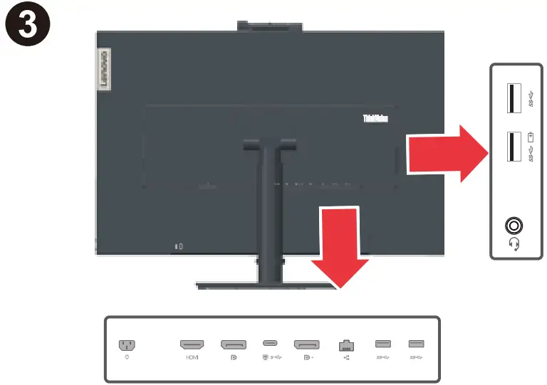 Lenovo T27hv-20 Thinkvision QHD IPS - 3