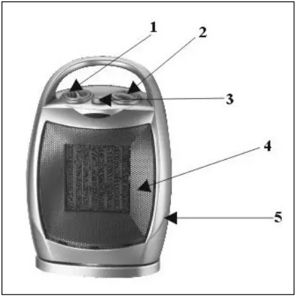 EUROM SF1525 Ceramic Heater A01