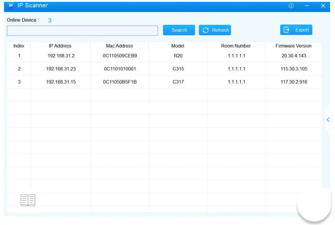 Akuvox How to Obtain IP address via IP Scanner - fig 1