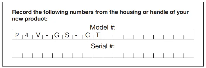 SNOWJOE 24V-GS-CT Cordless Garden Chemical Sprayer - Serial Numbers