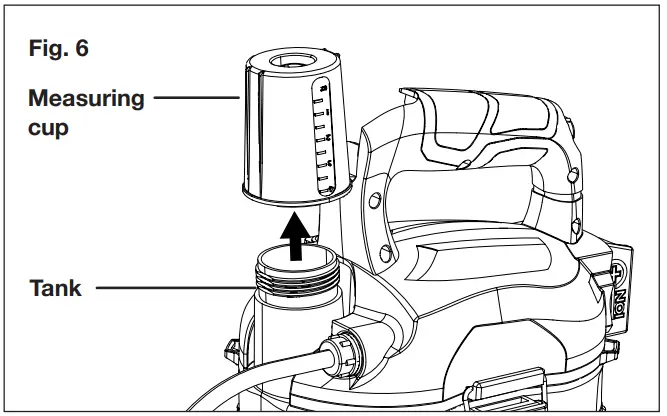 SNOWJOE 24V-GS-CT Cordless Garden Chemical Sprayer - cup and remove