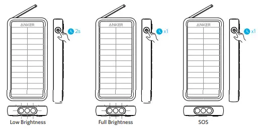 ANKER A1640 PowerCore Solar 10000 - Flashlight