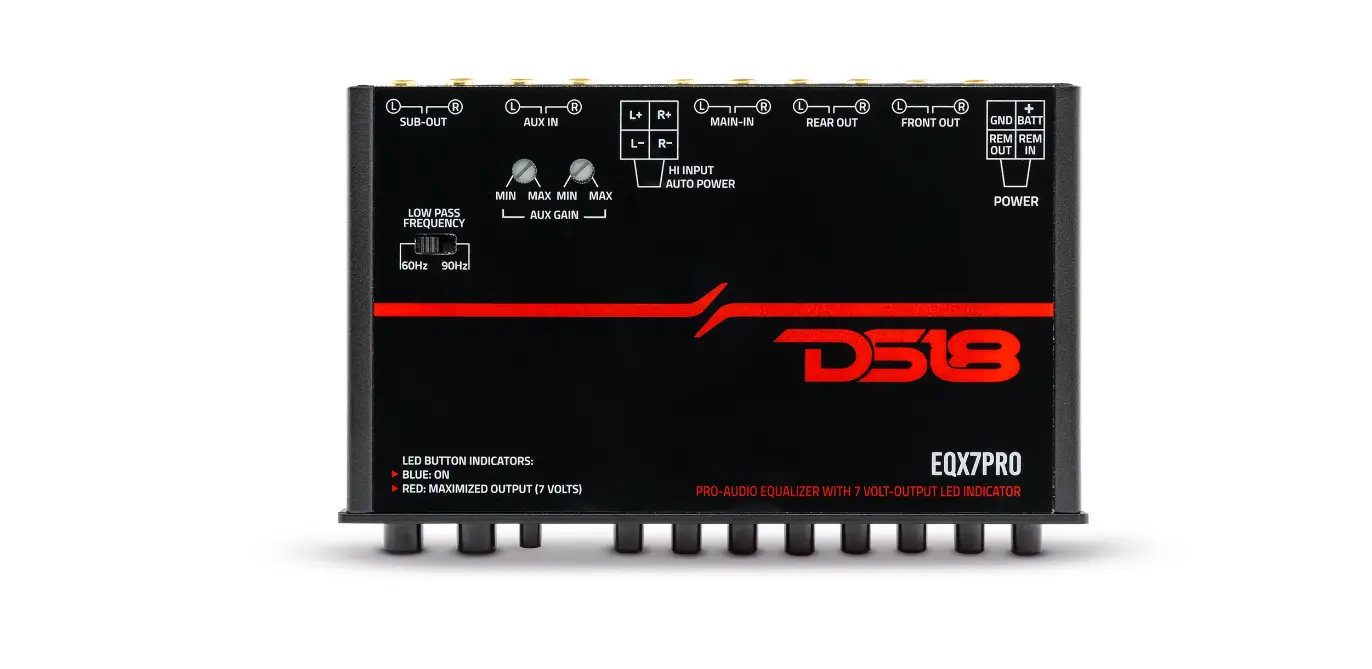 Ds18 Eqx7pro Pro-audio Equalizer With 7 Volt-output Led Indicator Owner's Manual