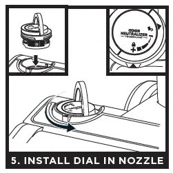 INSTALL DIAL IN NOZZLE