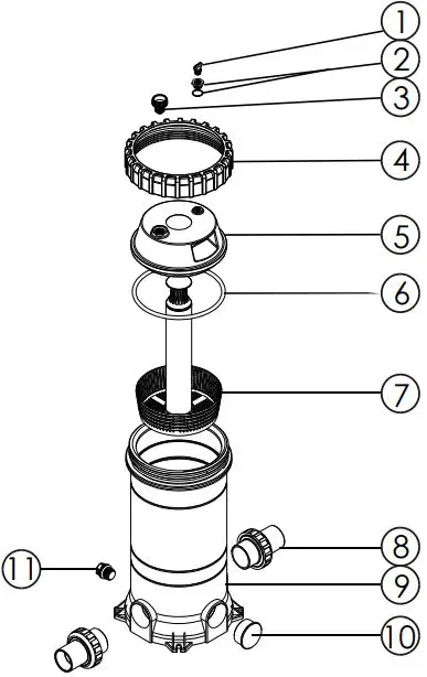 Emaux CLL-50 CLL Series Automatic Chlorine Feeder-fig3