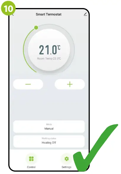 ENGO E10W230WIFI Internet Thermostat with Wi-Fi - thermostat has been installed .