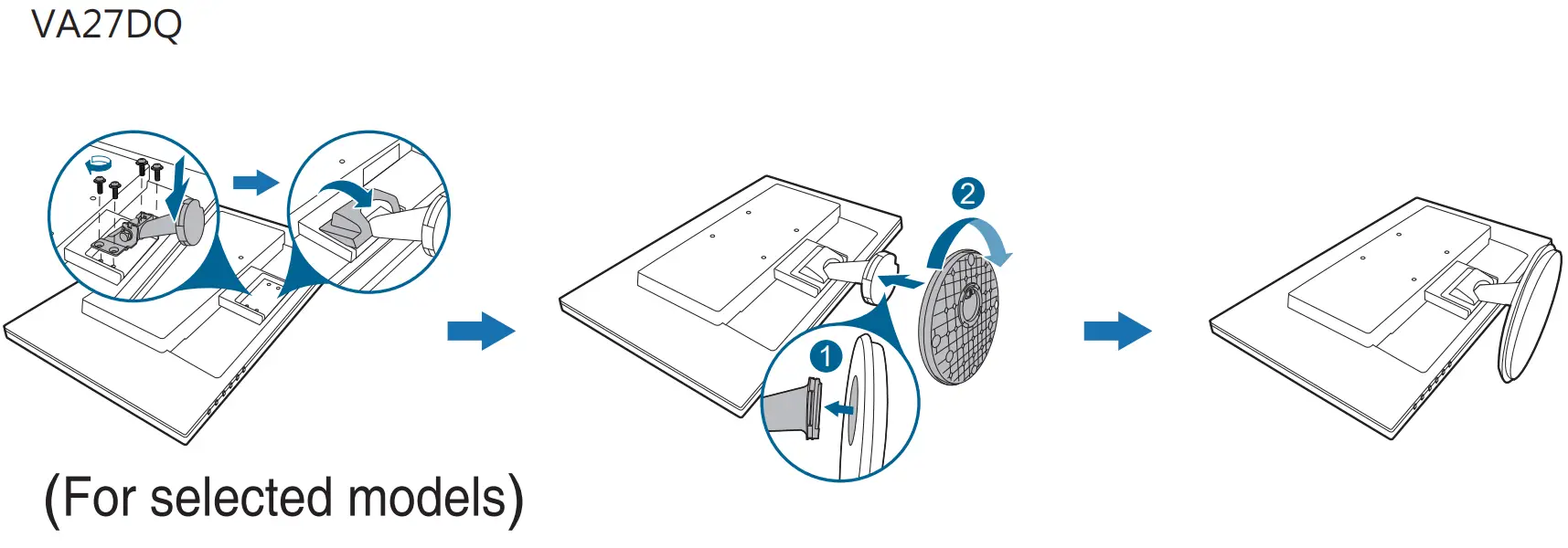 Assembling the monitor arm/base