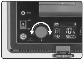 Godox LF308D LED Flash Light - Temperature