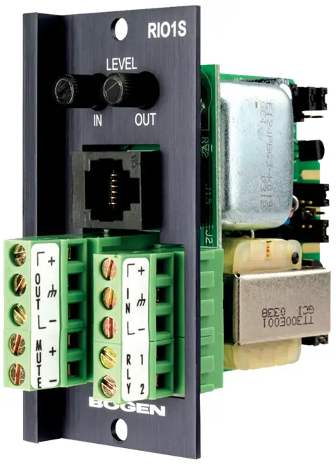 BOGEN RIO1S Relay Input Output Transformer-Balanced Module--