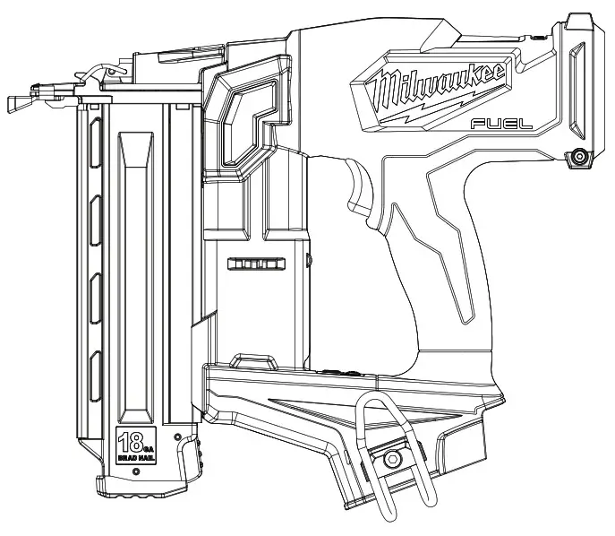 Milwaukee FUEL 18 Gauge Brad Finishing Nailer M18 FN18GS - Cover
