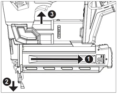 Milwaukee FUEL 18 Gauge Brad Finishing Nailer M18 FN18GS - Retracting a Dropped Striker