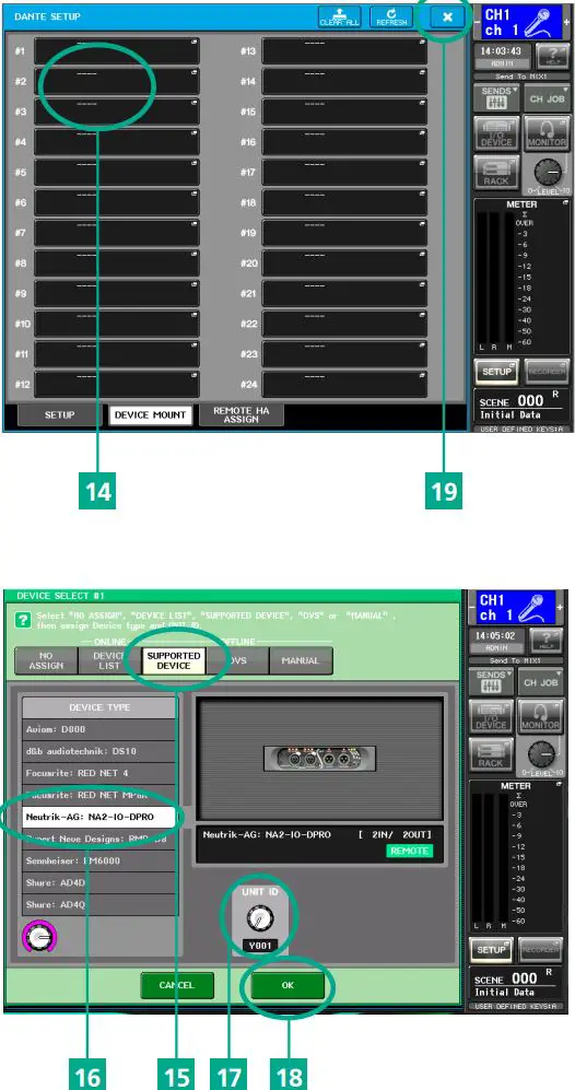 NEUTRIK NA2-IO-DPRO Yamaha CL QL Setup User Manual - DEVICE MOUNT